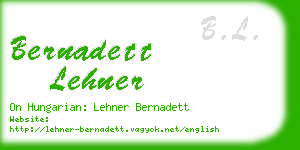 bernadett lehner business card